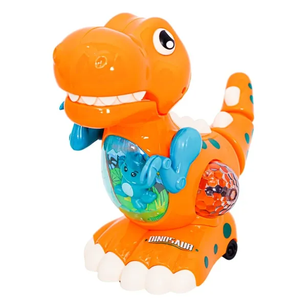 اسباب بازی مدل دایناسور چراغدار موزیکال طرح تیرانوسوروس کد ZR158