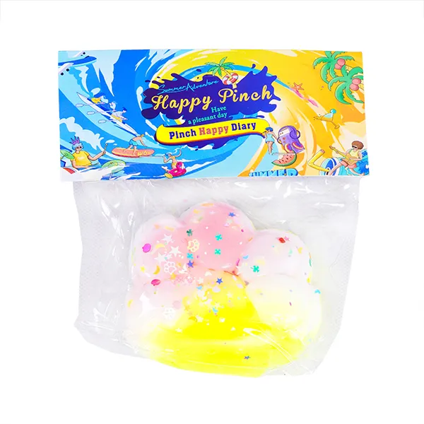 فیجت خامه ای پنجه گربه ای زرد صورتی