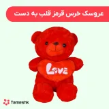 عروسک خرس قلب به دست