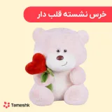 خرس نشسته قلب دار