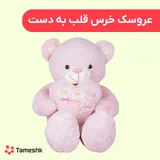 عروسک خرس قلب به دست