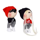 عروسک روسی دختر و پسر دختر و پسرادیداس 17 سانتی