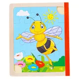 پازل چوبی کتابی حشرات