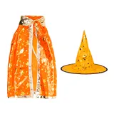 ست کلاه و شنل جادوگر نارنجی