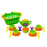 ست صبحانه سبدی با فنجان و قوری