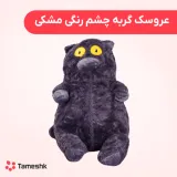 عروسک گربه چشم رنگی مشکی