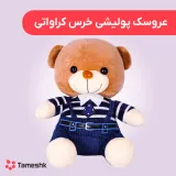 عروسک پولیشی خرس کراواتی