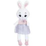 عروسک خرگوش نانو دامن طوسی از رو به رو