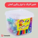 خمیر 12 رنگ با ابزار رنگین کمان