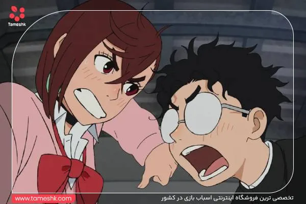 دو شخصیت انیمه داندادان در حال فریاد زدن.