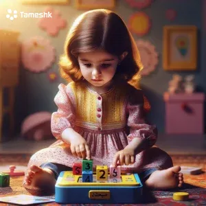 کودک در حال بازی آموزشی کودک در حال بازی آموزشی