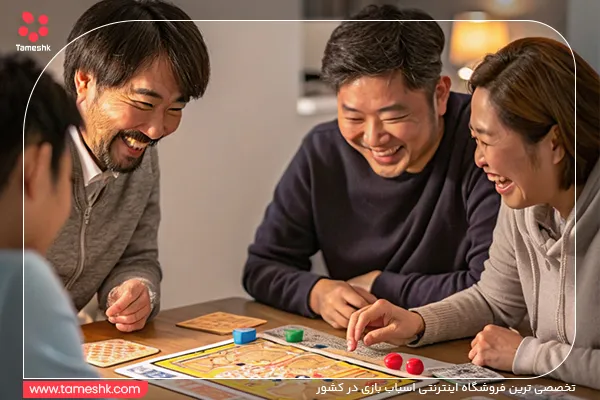 یک گروه دوستانه در حال بازی رومیزی