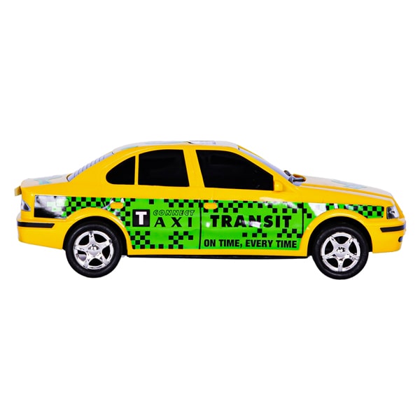 اسباب بازی ماشین پلاستیکی تاکسی سمند زرد و سبز